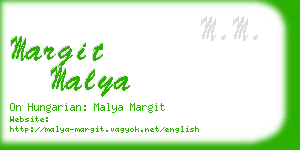 margit malya business card